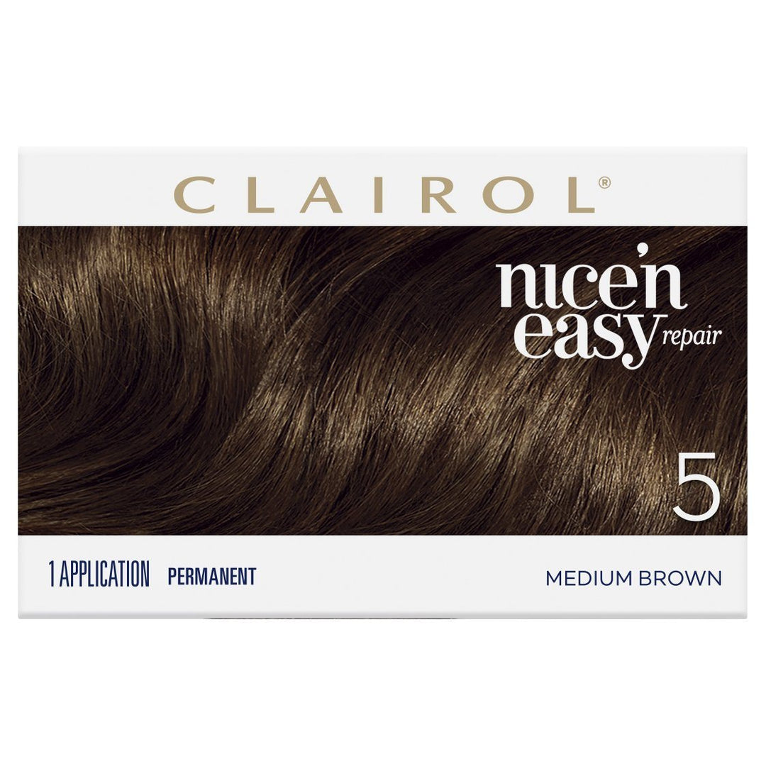 Clairol Nice'n Easy Repair PERMANENT Hair Colour - 5 Medium Brown