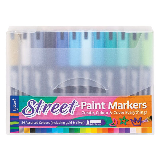 Zart Street Paint Markers Assorted Colours 24 Pack