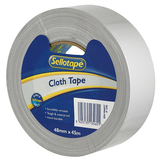 Sellotape 1346S Cloth Tape Silver 48mmx45m