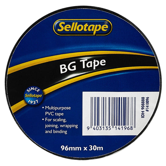 Sellotape 1410 BG Tape Black 96mmx30m