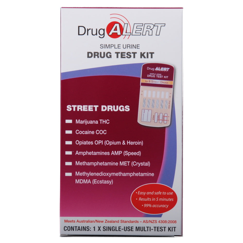 Drug Alert Simple Urine Drug Test Kit - Street Drugs (Single)