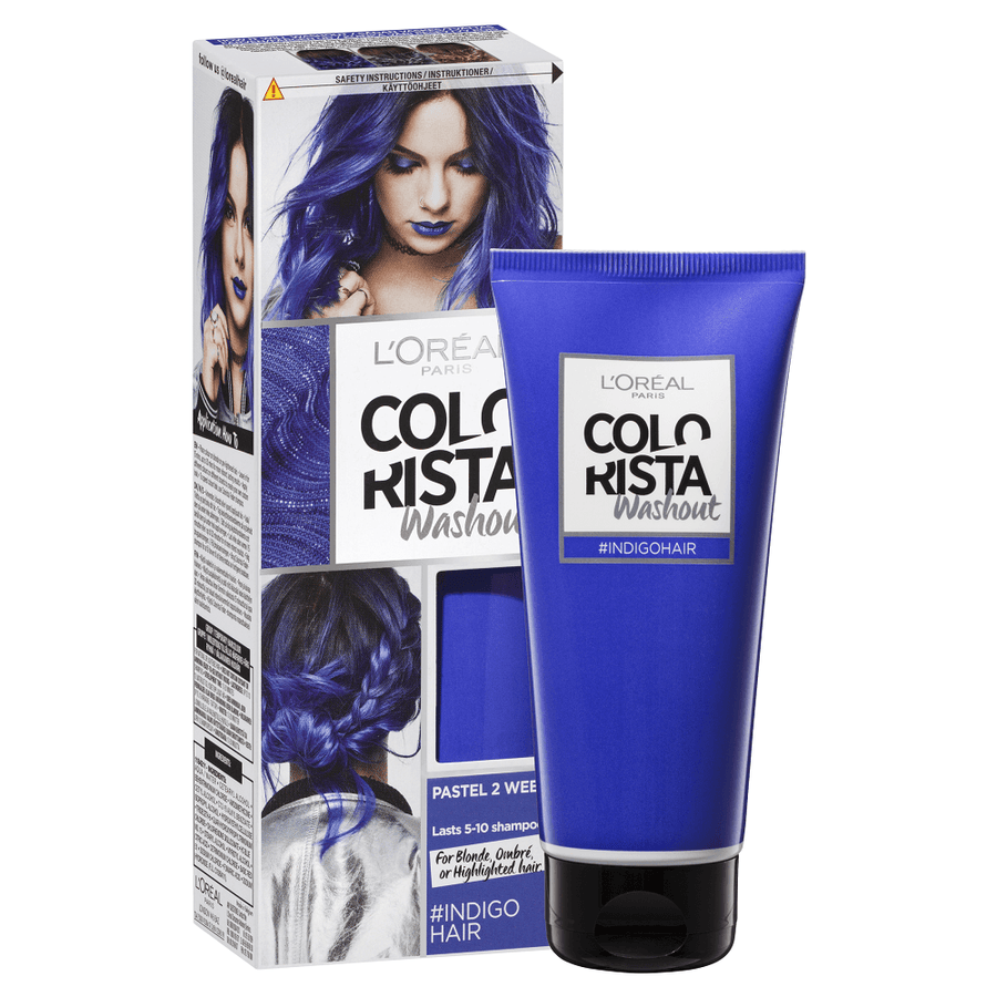 L'Oréal Paris COLORISTA Washout Semi-Permanent Hair Colour - #Indigo Hair
