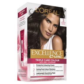 L'Oréal Paris Excellence Creme Hair Colour - 3 Darkest Brown