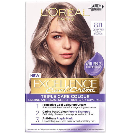 L'Oréal Paris EXCELLENCE Cool Creme Triple Care Colour - 8.11 Ultra Ash Light Blonde