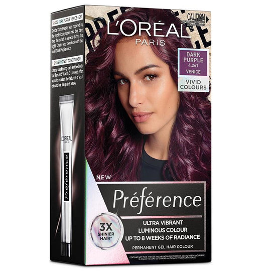 L'Oréal Paris Préférence VIVIDS Permanent Gel Hair Colour - Dark Purple 4.261 Venice
