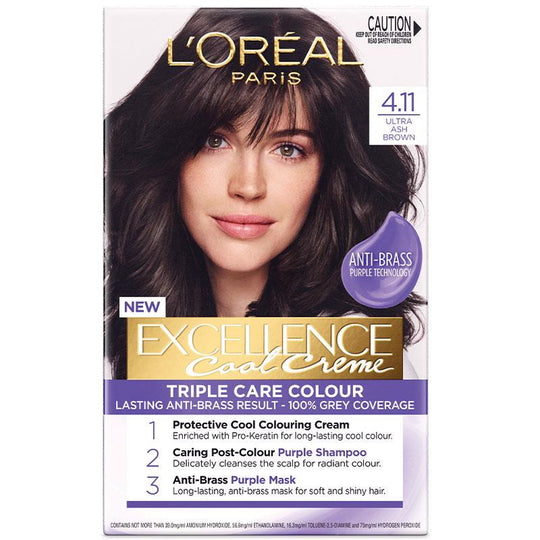 L'Oréal Paris EXCELLENCE Cool Creme Triple Care Colour - 4.11 Ultra Ash Brown