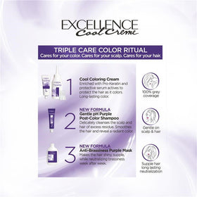 L'Oréal Paris EXCELLENCE Cool Creme Triple Care Colour - 5.11 Ultra Light Brown