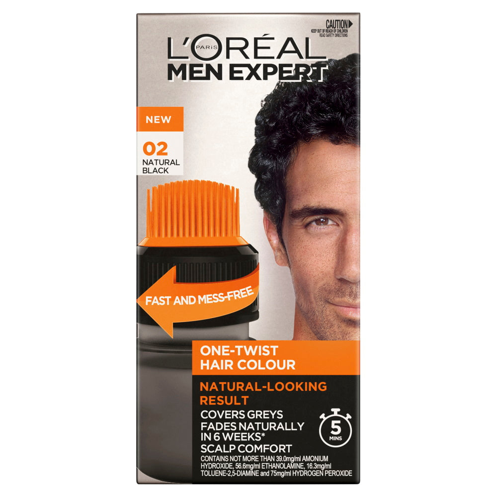 L'Oréal Paris Men Expert One-Twist Hair Colour - 02 Natural Black