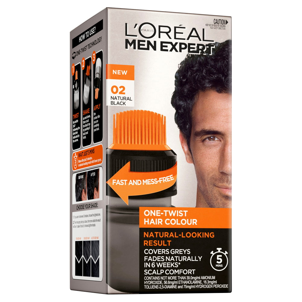 L'Oréal Paris MEN EXPERT One-Twist Hair Colour - 02 Natural Black