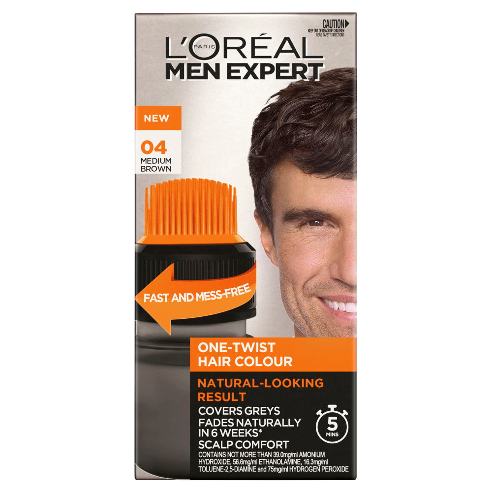 L'Oréal Paris Men Expert One-Twist Hair Colour - 04 Medium Brown