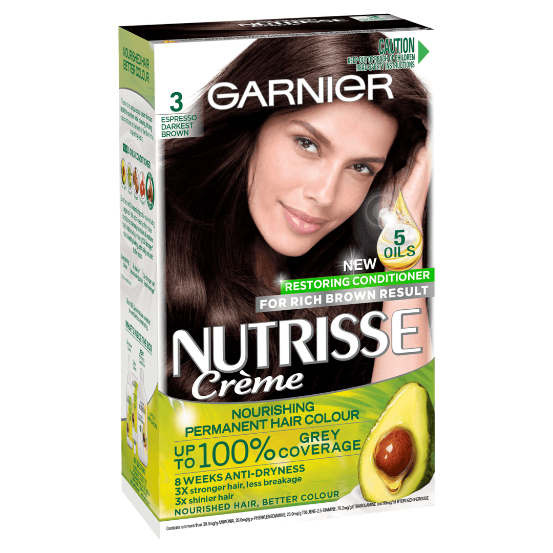 GARNIER Nutrisse Nourishing Permanent Hair Colour - 3 Espresso