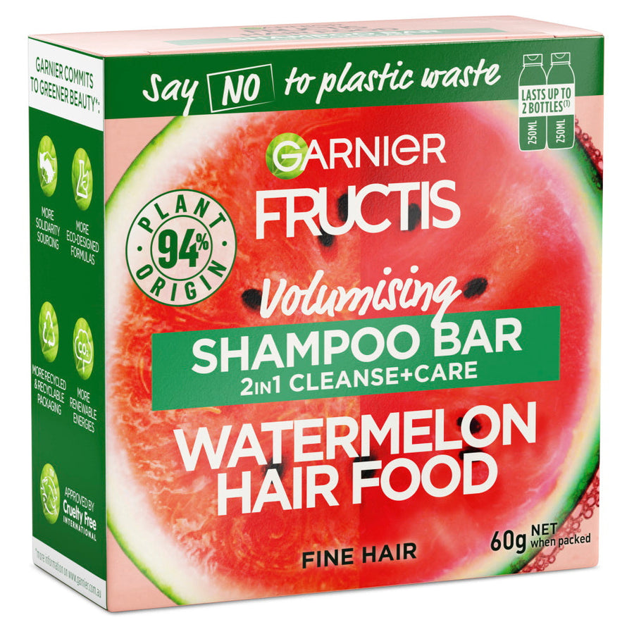 GARNIER FRUCTIS Watermelon Hair Food Volumising Shampoo Bar 60g