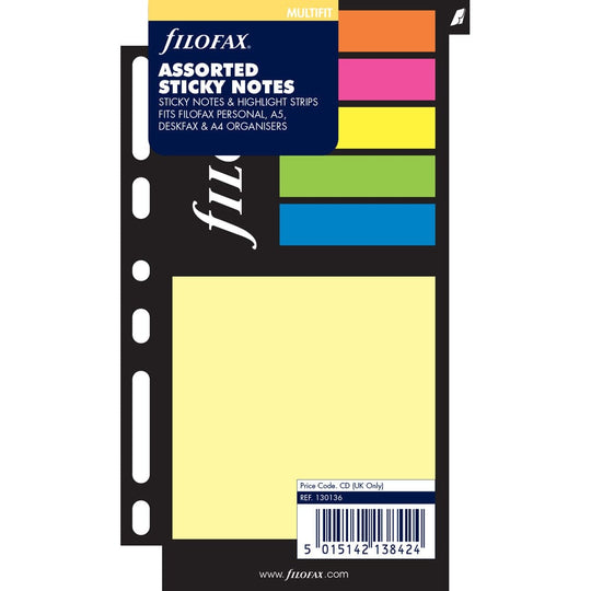 Filofax Personal Assorted Sticky Notes Refill