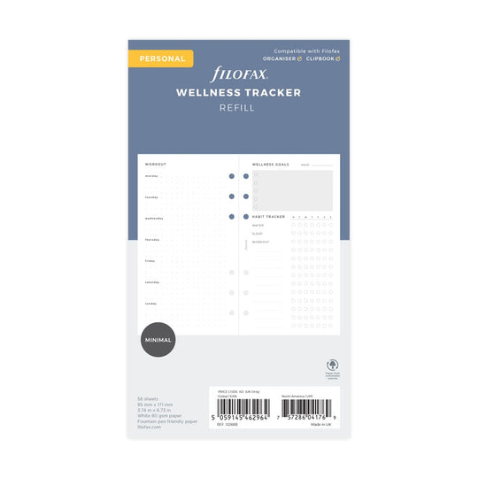 Filofax Personal Wellness Tracker Refill Pack