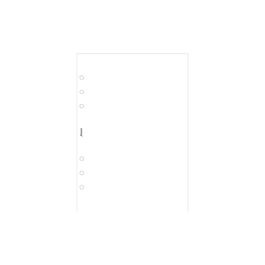 Filofax A5 White Plain Notepaper Refill