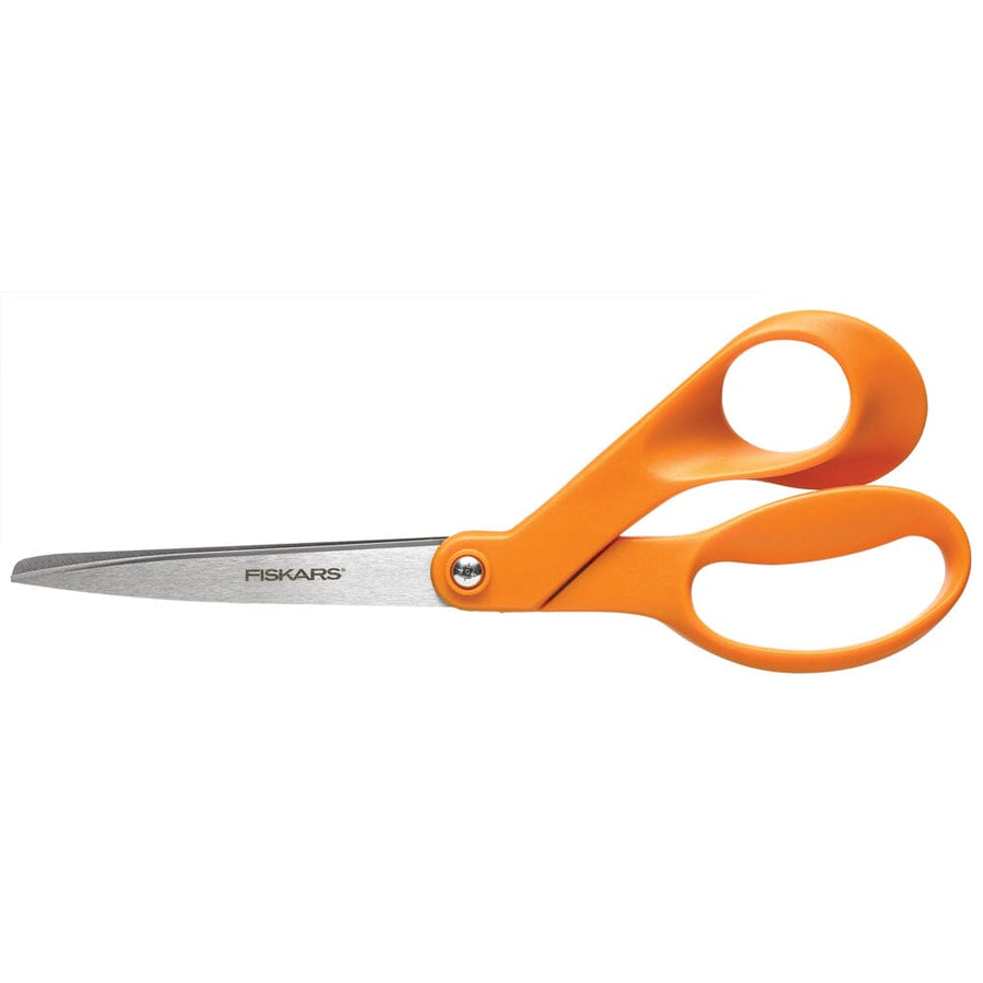 Fiskars Scissors 8 inch Orange Handle Offset