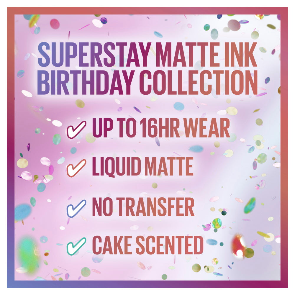 Maybelline SuperStay MATTE INK Liquid Lipstick - Birthday Edition