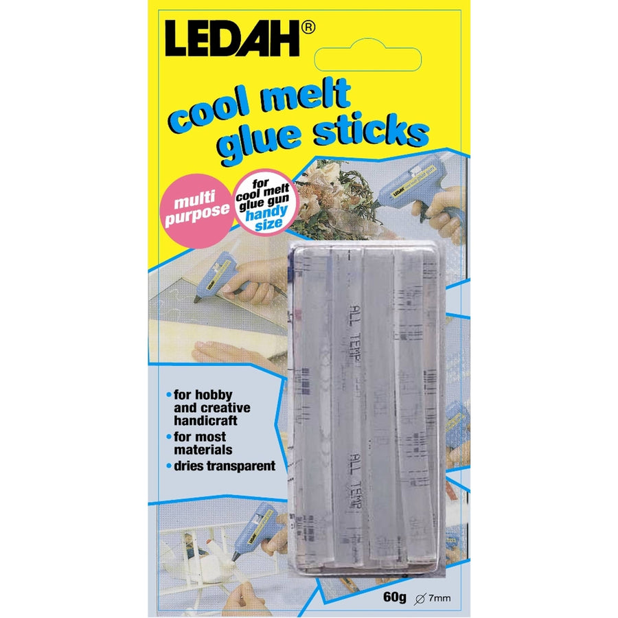 Ledah Low-Temp Glue Sticks Clear 7mm 14pc