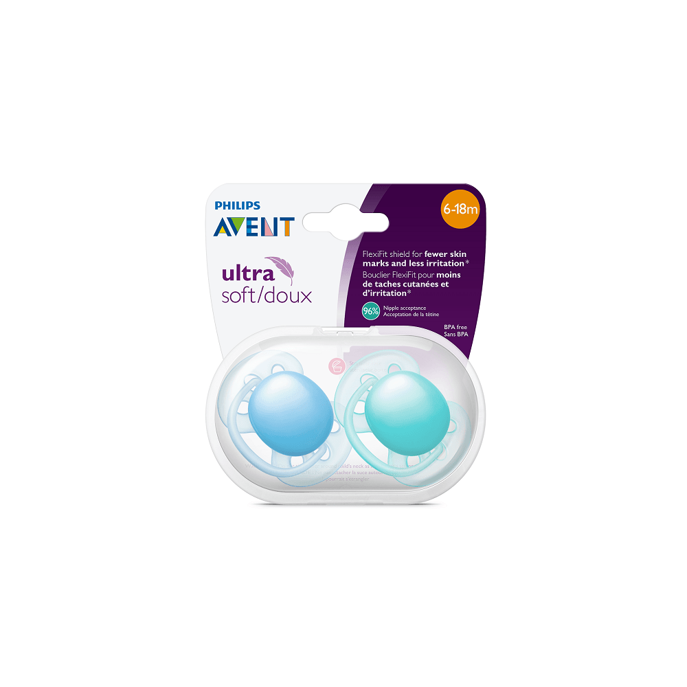Philips Avent Ultra Soft 6-18m Soother 2pk