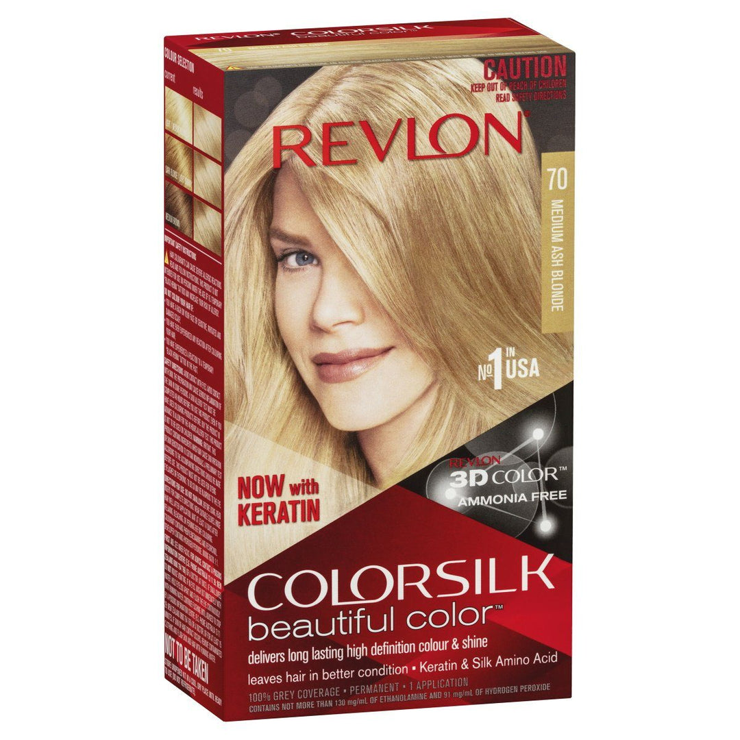 Revlon COLORSILK Beautiful Hair Colour - 70 Medium Ash Blonde