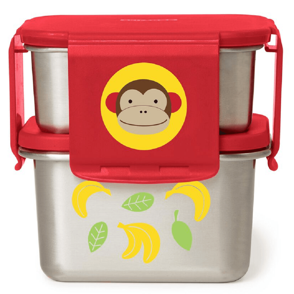 Skip Hop Zoo Stainless Steel Lunch Kit Monkey