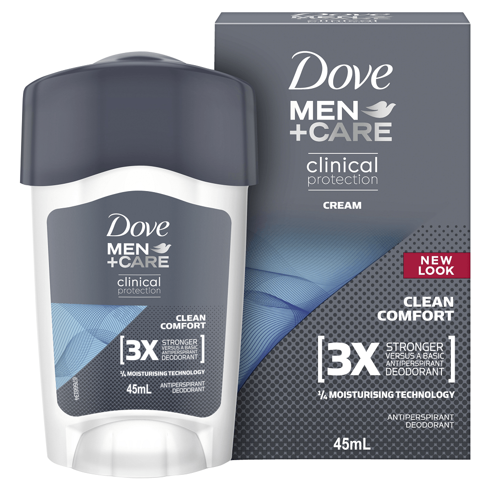 Dove Men+Care Clinical Protection Anti-Perspirant Cream Clean Comfort 45mL