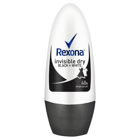 Rexona Invisible Dry 48H Anti-Perspirant Roll-On Black+White 50mL