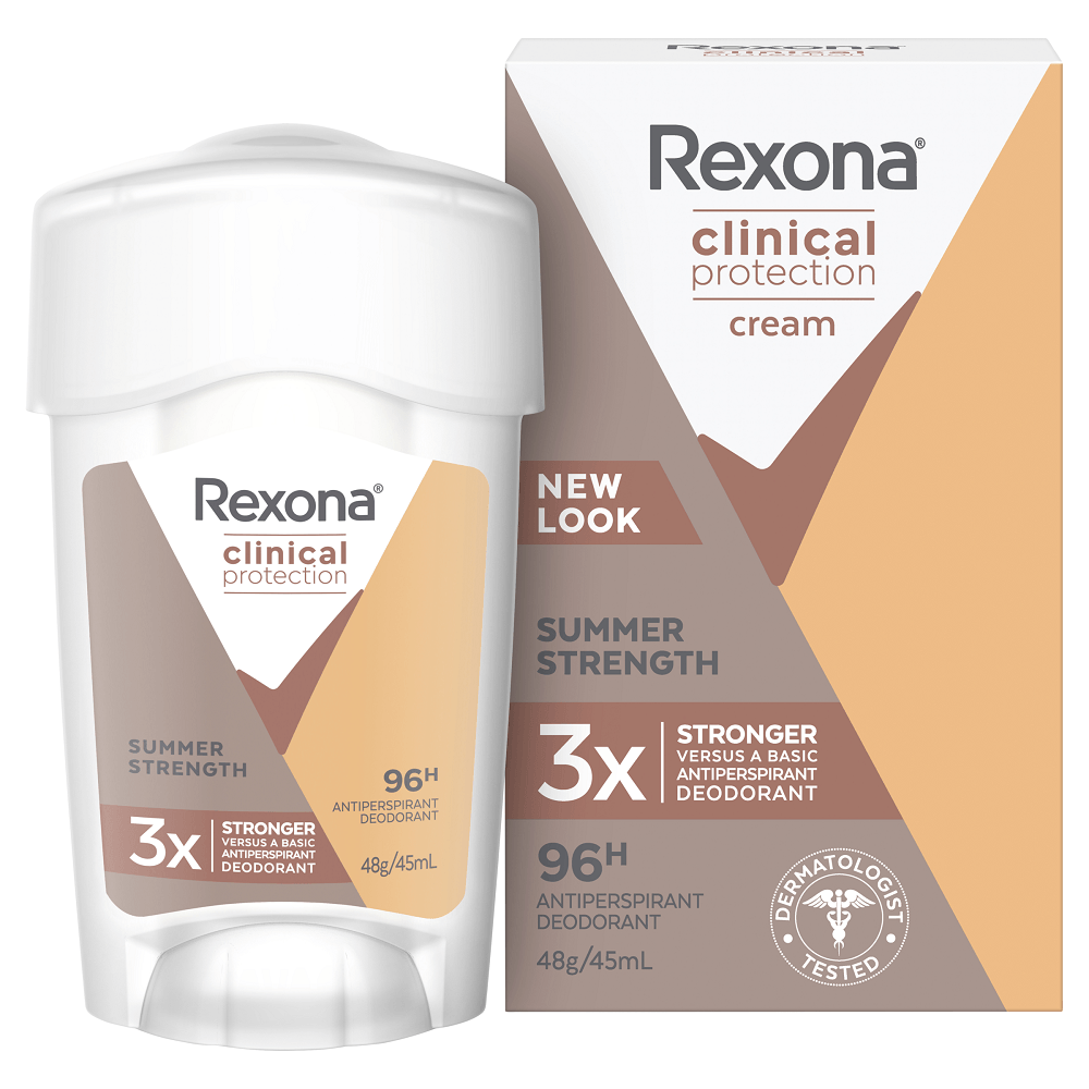Rexona Clinical Protection 96H Anti-Perspirant Cream Summer Strength 45mL