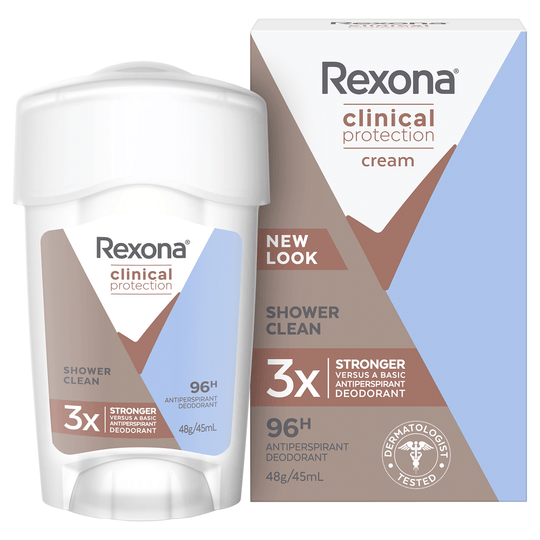 Rexona Clinical Protection 96H Anti-Perspirant Cream Shower Clean 45mL