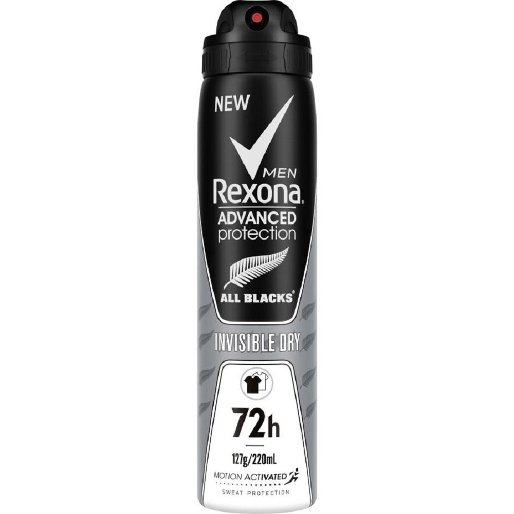 Rexona Men Advanced Protection 72H Anti-Perspirant Invisible Dry All Blacks 220mL