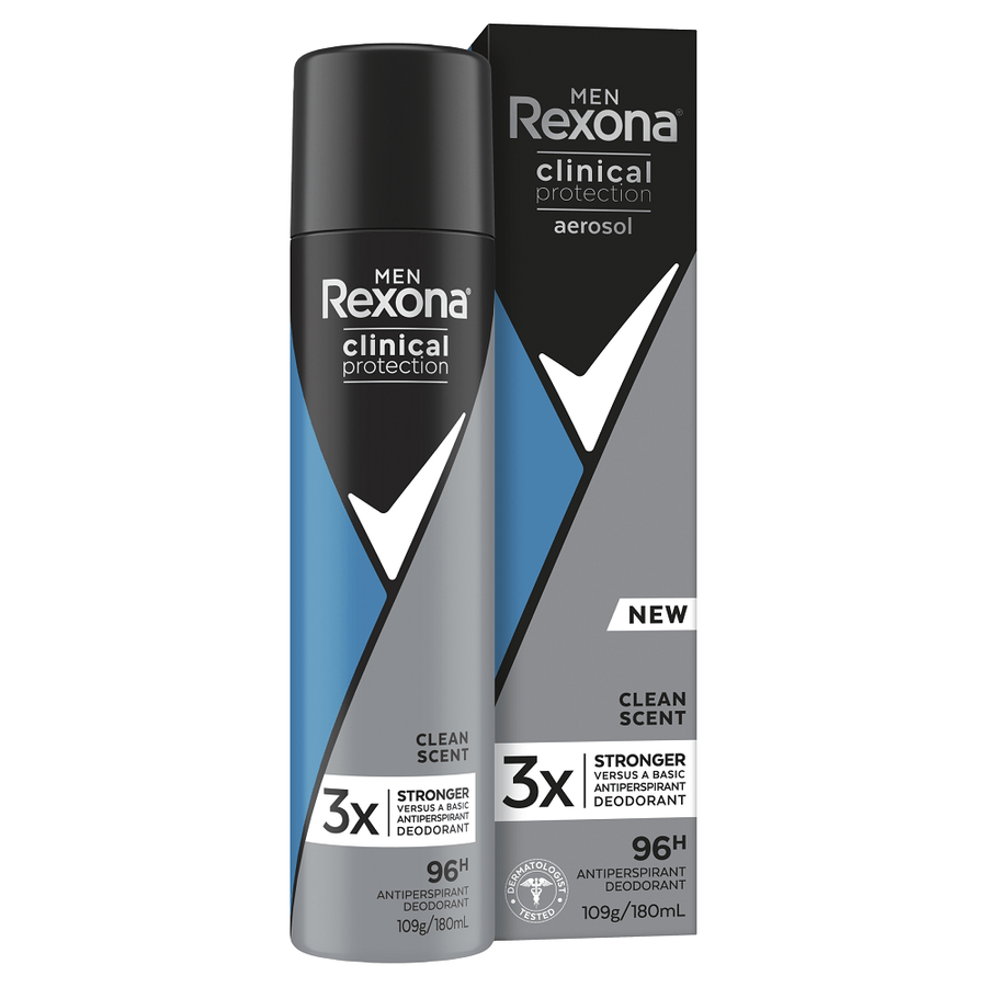 Rexona Men Clinical Protection 96H Anti-Perspirant Clean Scent 180mL