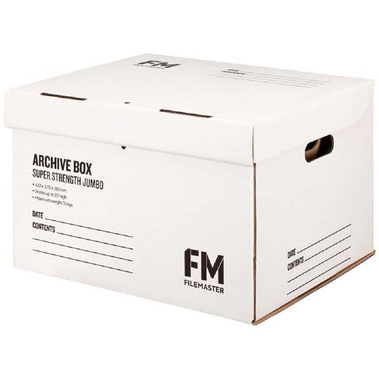 FM Box Archive Jumbo Box Super Strength White 432x370x286mm