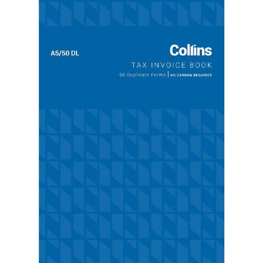 Collins Tax Invoice A5/50DL No Carbon Required
