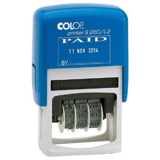 Colop Stamp Dater S260 L2 Paid Stamp Dual Colour
