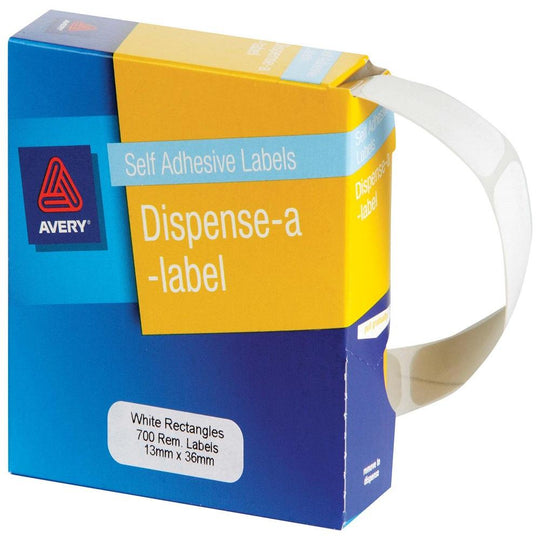 Avery Label Dispenser DMR1336W 13x36mm White 700 Pack