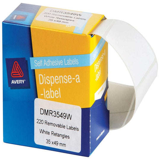 Avery Label Dispenser DMR3549W 35x49mm White 220 Pack