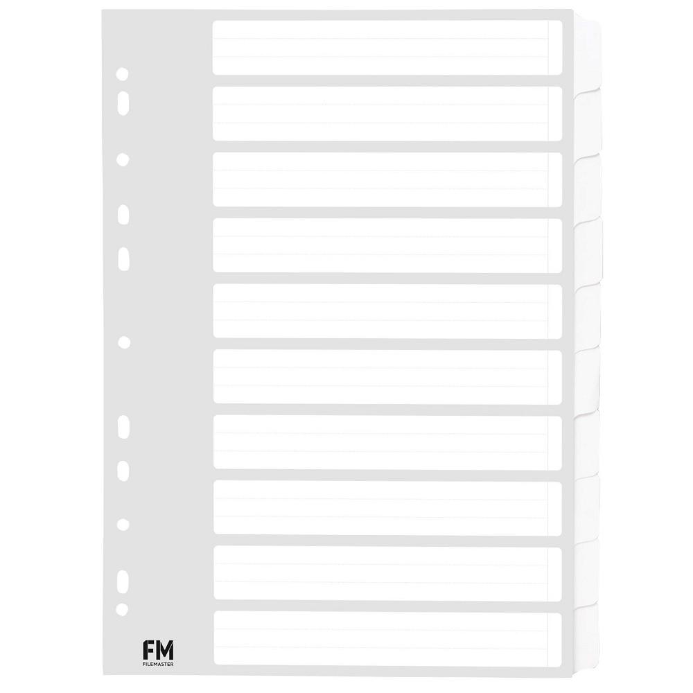 FM Indices A4 10 Tab Cardboard White