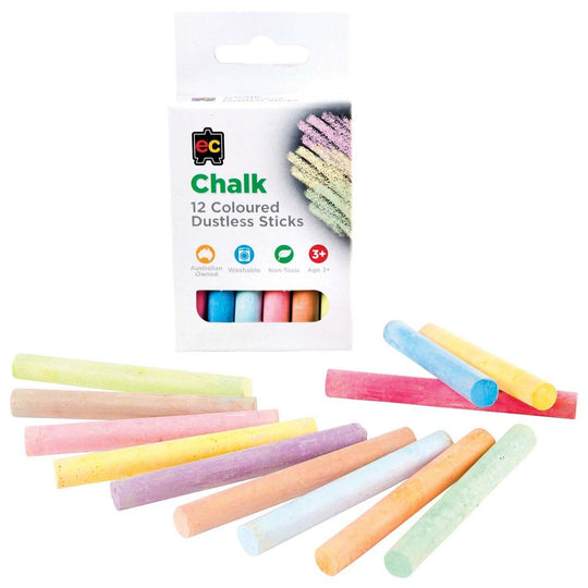 EC Chalk Coloured 12 Pack