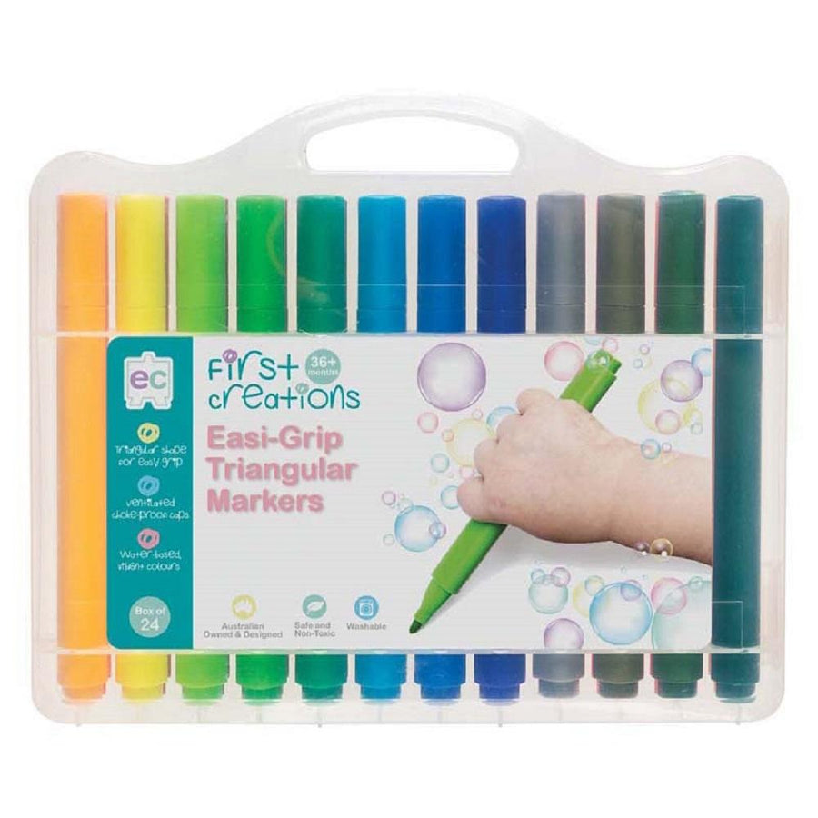 EC First Creations Easi-Grip Triangular Markers Pack 24