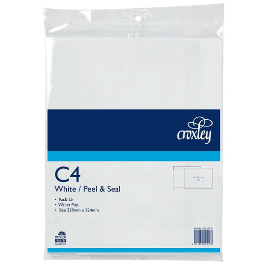 Croxley Envelope C4 Peel And Seal Wallet Flap 25 Pack