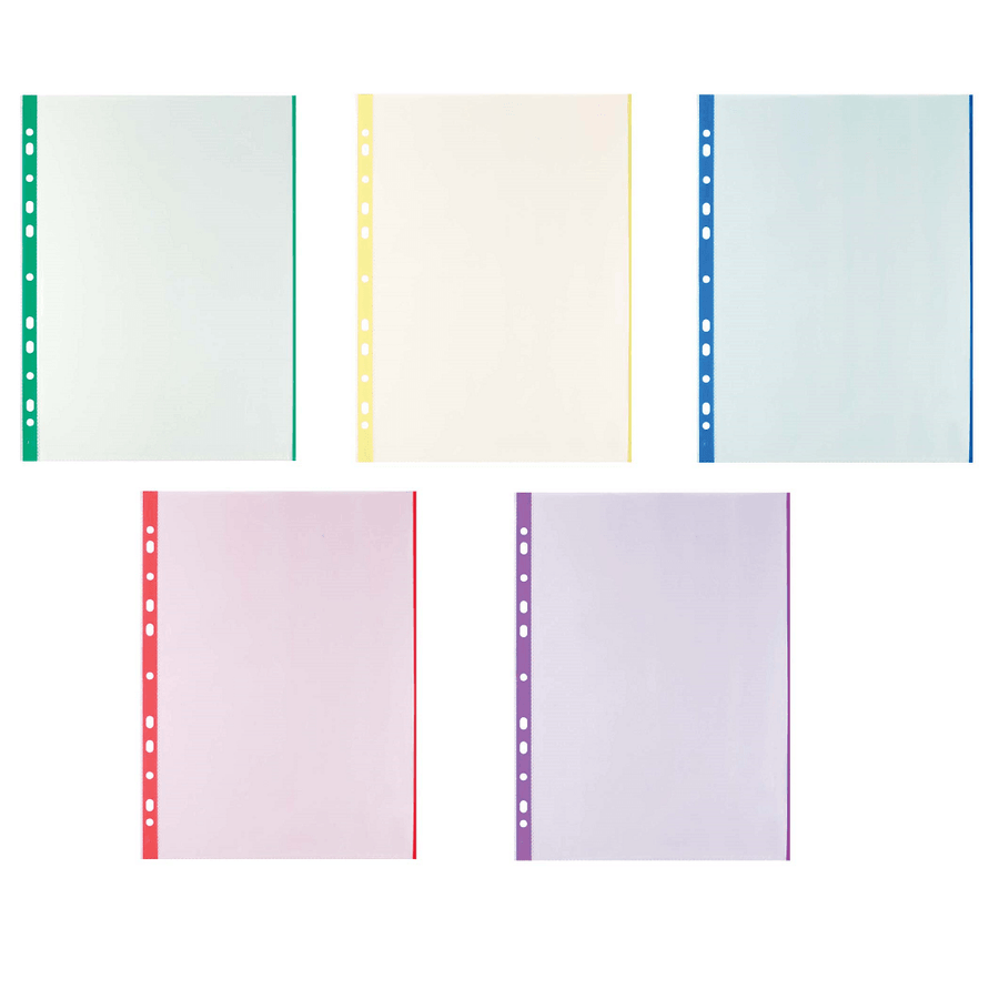 FM Pocket Copysafe A4 Assorted Colours 100 Pack