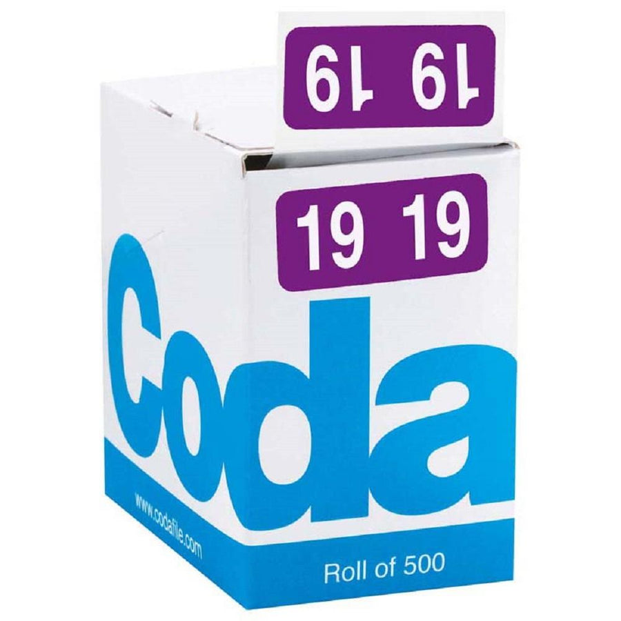 Codafile Label 19mm Year 2019 Label Roll of 500