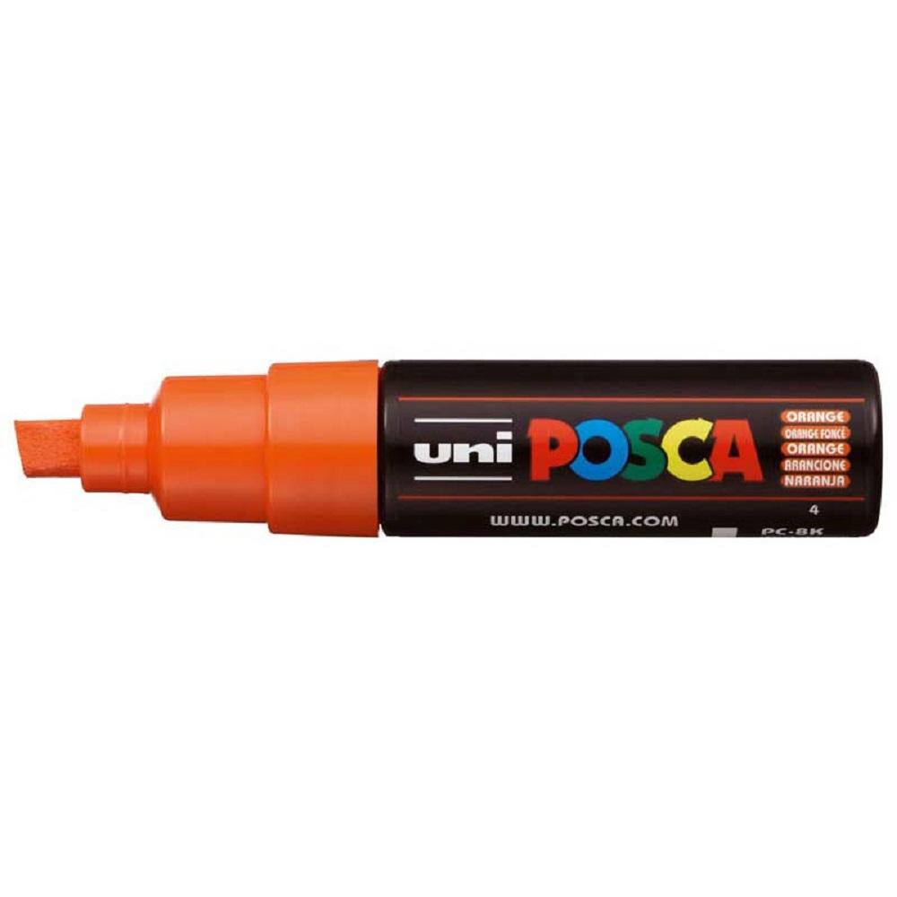 Uni Posca Marker 8.0mm Bold Chisel Orange PC-8K