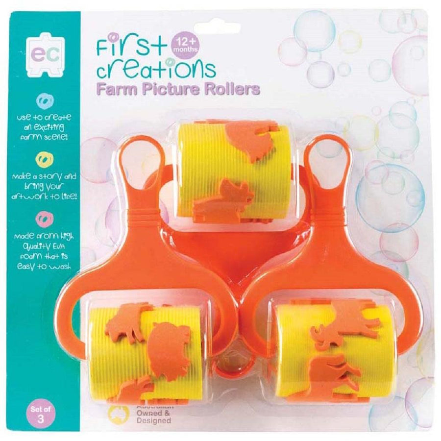 EC First Creations Farm Picture Rollers Set of 3