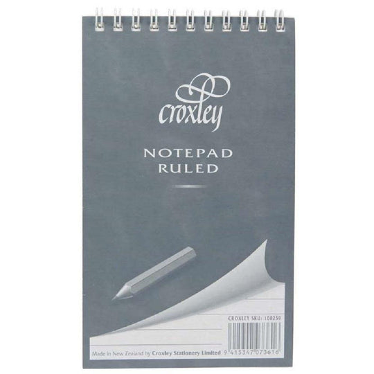 Croxley Notebook Compact Top Opening 100x165mm Grey Cover 50LF
