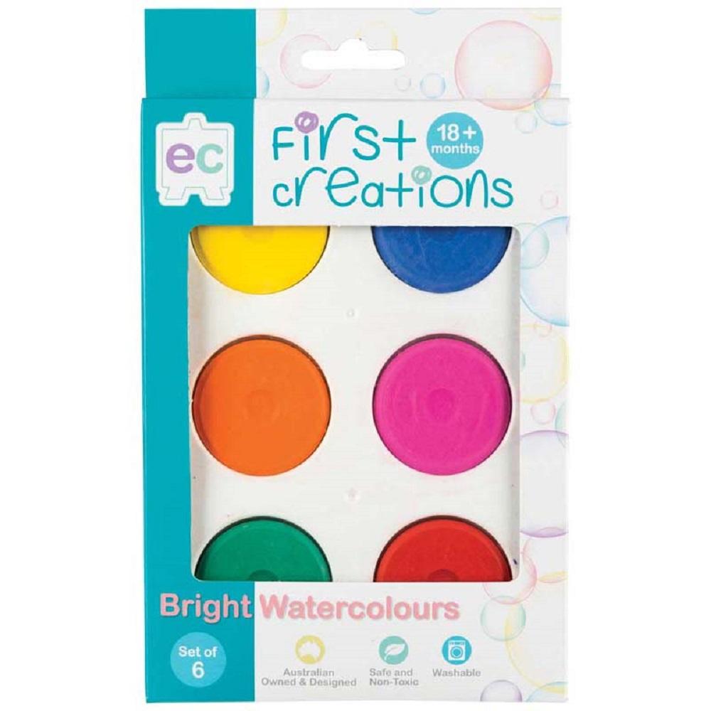 EC First Creations Bright Watercolours Set of 6