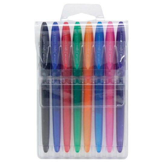 Uni-ball Signo Gelstick 0.7mm Capped Pack of 8 Assorted UM-170