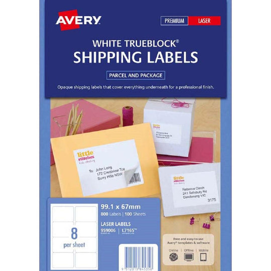 Avery Shipping Labels L7165 100 Sheets Laser