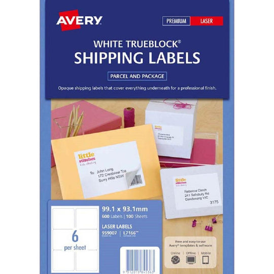 Avery Shipping Labels L7166 100 Sheets Laser