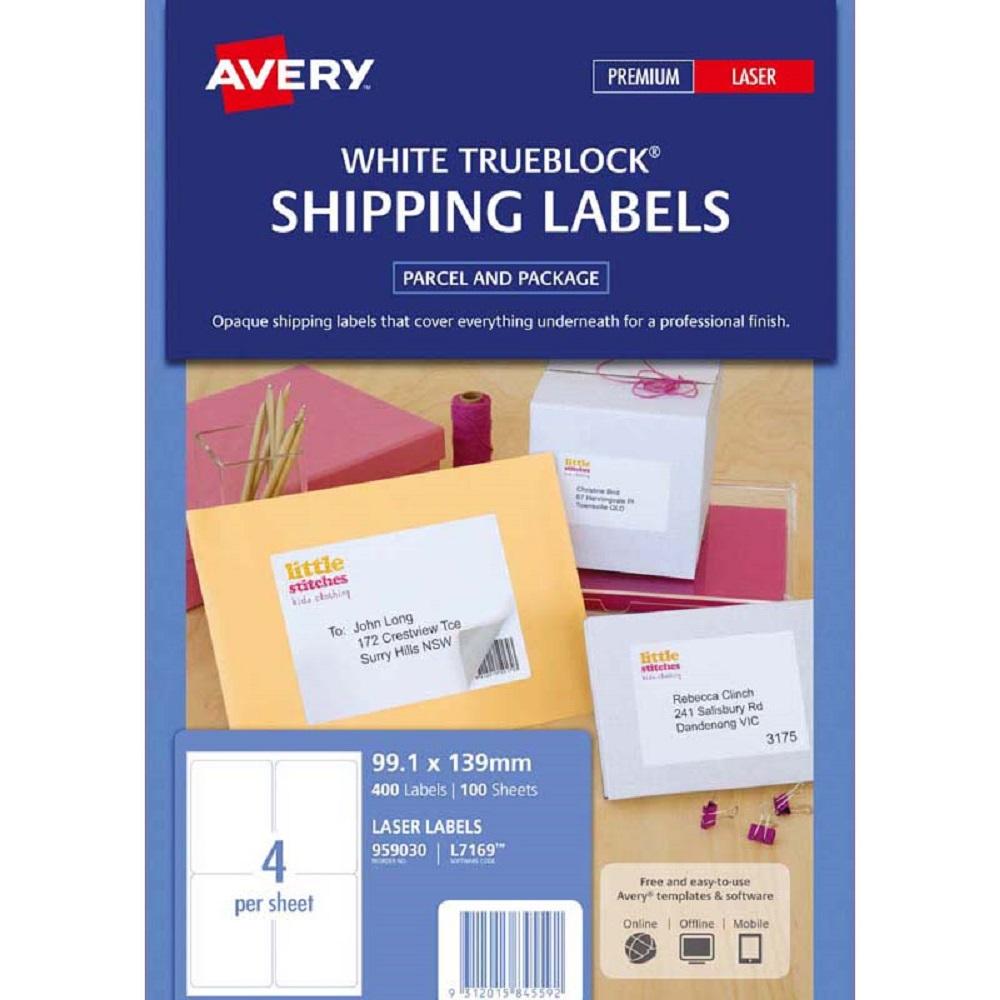 Avery Shipping Labels L7169 100 Sheets Laser